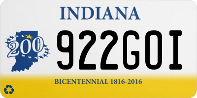 IN license plate 922GOI