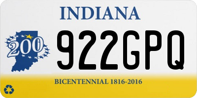 IN license plate 922GPQ