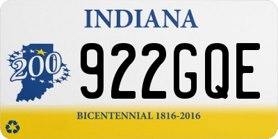 IN license plate 922GQE