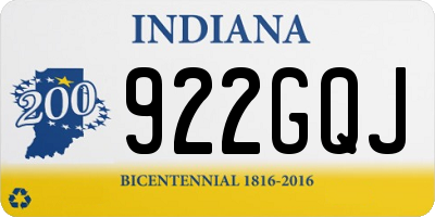 IN license plate 922GQJ