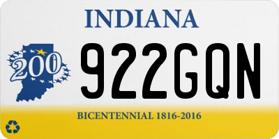 IN license plate 922GQN