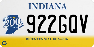 IN license plate 922GQV