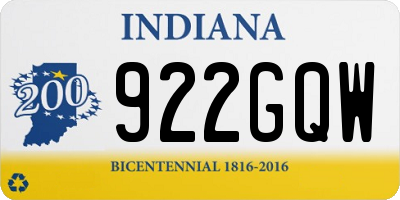 IN license plate 922GQW