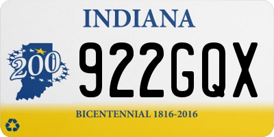 IN license plate 922GQX