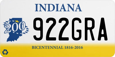 IN license plate 922GRA