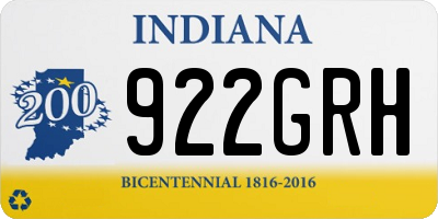 IN license plate 922GRH