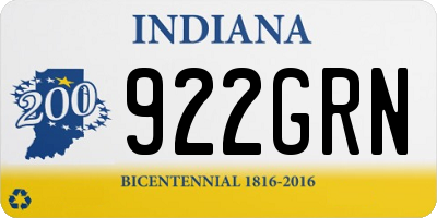 IN license plate 922GRN