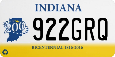IN license plate 922GRQ