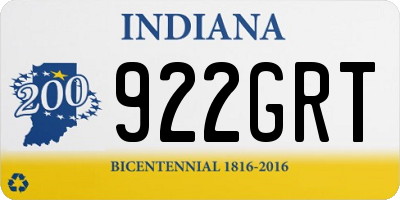 IN license plate 922GRT