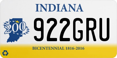 IN license plate 922GRU
