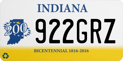 IN license plate 922GRZ
