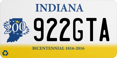 IN license plate 922GTA