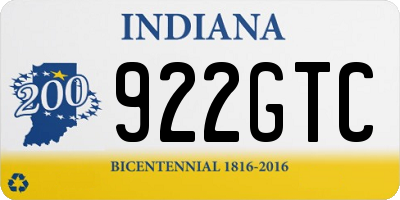 IN license plate 922GTC