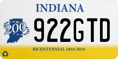 IN license plate 922GTD