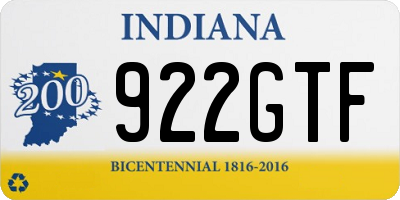 IN license plate 922GTF