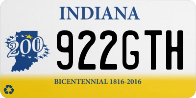 IN license plate 922GTH