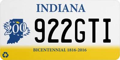 IN license plate 922GTI
