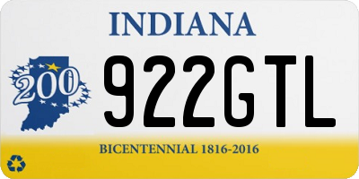 IN license plate 922GTL