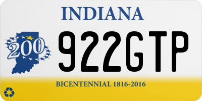 IN license plate 922GTP