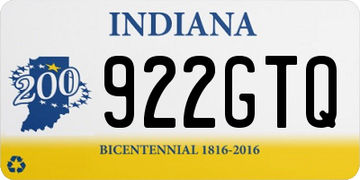 IN license plate 922GTQ
