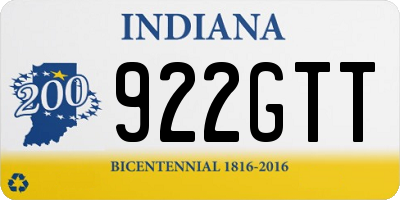 IN license plate 922GTT