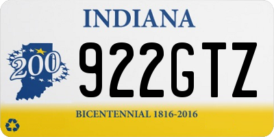 IN license plate 922GTZ