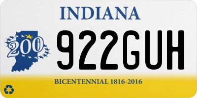 IN license plate 922GUH
