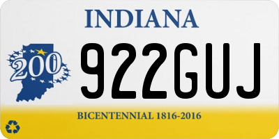 IN license plate 922GUJ