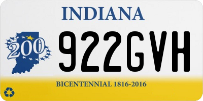 IN license plate 922GVH