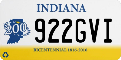 IN license plate 922GVI
