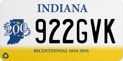 IN license plate 922GVK