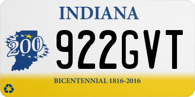 IN license plate 922GVT