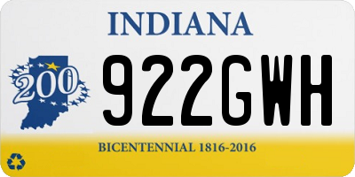 IN license plate 922GWH