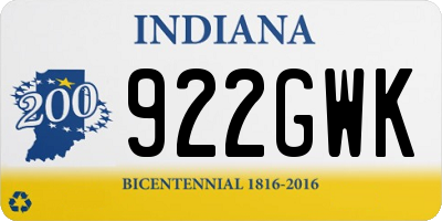 IN license plate 922GWK