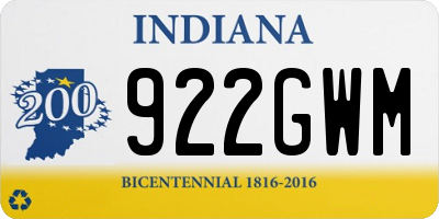 IN license plate 922GWM