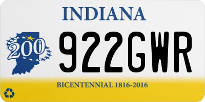 IN license plate 922GWR