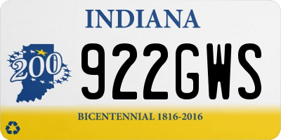 IN license plate 922GWS