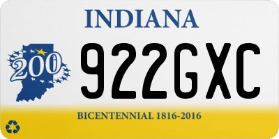 IN license plate 922GXC