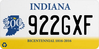 IN license plate 922GXF
