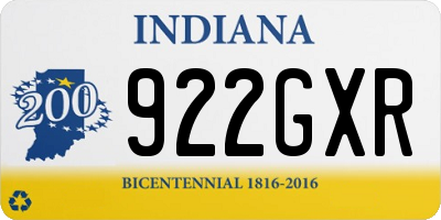 IN license plate 922GXR