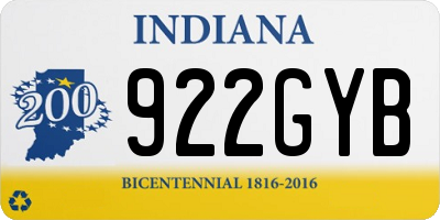 IN license plate 922GYB