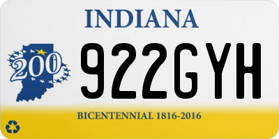 IN license plate 922GYH