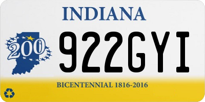 IN license plate 922GYI