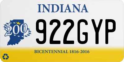 IN license plate 922GYP