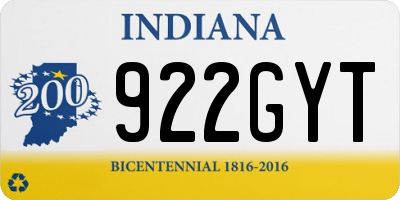 IN license plate 922GYT