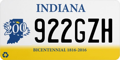 IN license plate 922GZH