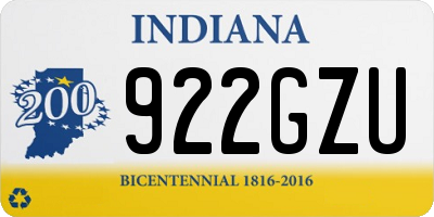 IN license plate 922GZU