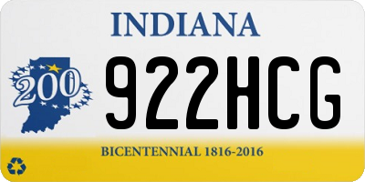 IN license plate 922HCG