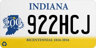 IN license plate 922HCJ