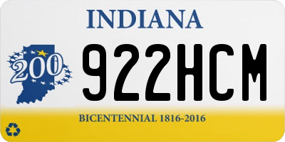IN license plate 922HCM
